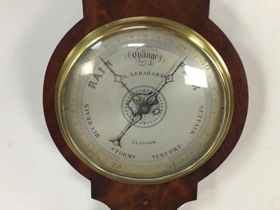 Lot 365 - A.A. BRAHAM & CO OF GLASGOW MAHOGANY WALL BAROMETER