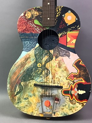 Lot 370 - ACOUSTIC PAINTED GUITAR