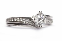 Lot 371 - DIAMOND SOLITAIRE RING the round brilliant cut...