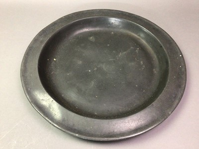 Lot 522 - TWO PEWTER PLATES