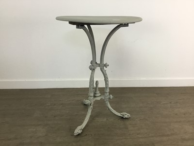 Lot 407 - CAST METAL TABLE