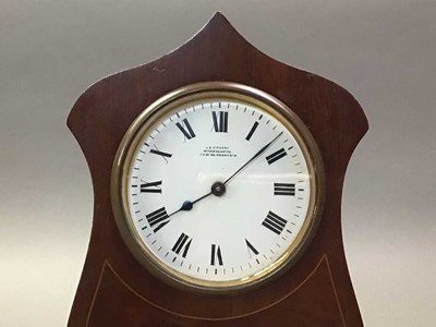 Lot 526 - EDWARDIAN WALNUT MANTEL CLOCK