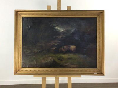 Lot 534 - SHEEP ON A MOUNTAINSIDE