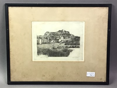 Lot 556 - ETCHING OF STIRLING CASTLE AND BRIDGE