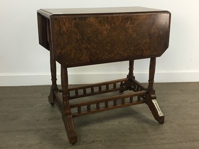 Lot 438 - LATE VICTORIAN WALNUT DROP LEAF TABLE