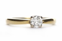 Lot 381 - DIAMOND SOLITAIRE RING the round brilliant cut...