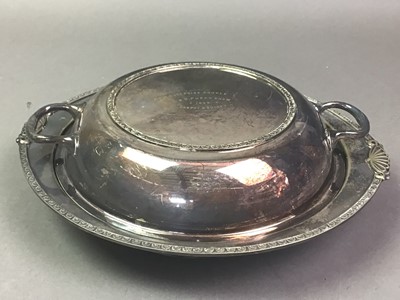 Lot 542 - GROUP OF PLATED TRAYS AND DISHES