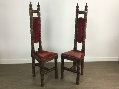 Lot 499 - PAIR OF MEXICAN HIGH BACK SINGLE CHAIRS