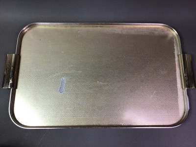 Lot 588 - SILVER PLATED TRAY