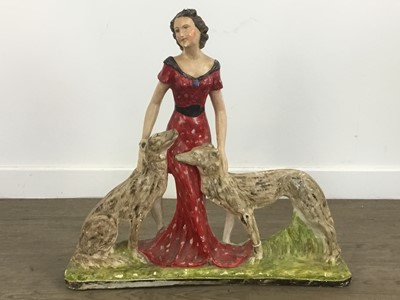 Lot 596 - ART DECO PAINTED PLASTER FIGURE OF DIANNA