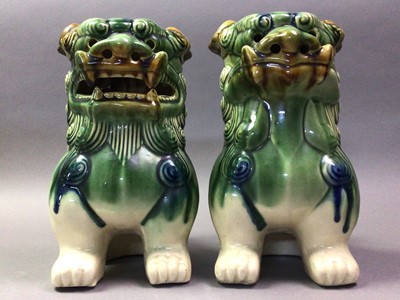 Lot 599 - PAIR OF CHINESE FOE DOGS