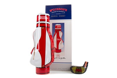 Lot 68 - MCGIBBON'S PREMIUM RESERVE GOLF BAG DECANTER AND GOLF CLUB MINIATURE