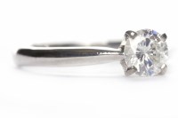 Lot 395 - DIAMOND SOLITAIRE RING the round brilliant cut...