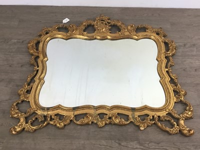 Lot 648 - REPRODUCTION GILT WALL MIRROR