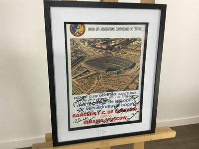 Lot 1547 - RANGERS F.C., 1972 ECWC SIGNED POSTER