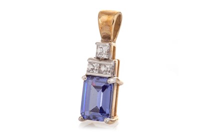 Lot 500 - TANZANITE PENDANT