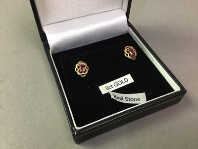 Lot 677 - PAIR OF GEM STONE EAR STUDS