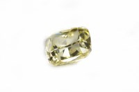 Lot 403 - GIA CERTIFICATED UNMOUNTED YELLOW DIAMOND the...