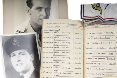 Lot 141 - CATERPILLAR CLUB BROOCH AWARDED TO F/SGT. THOMAS DOCHERTY