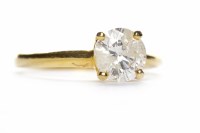 Lot 406 - DIAMOND SOLITAIRE RING the round brilliant cut...