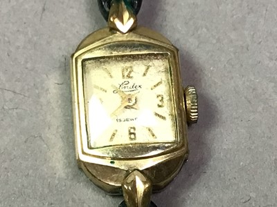 Lot 664 - NINE CARAT GOLD WRIST WATCH