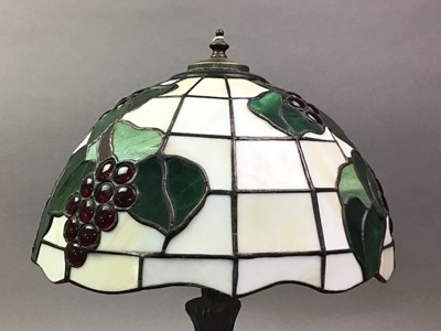 Lot 702 - TWO MODERN TIFFANY STYLE TABLE LAMPS