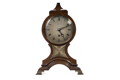 Lot 590 - EDWARDIAN WALNUT MANTEL CLOCK