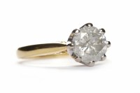 Lot 417 - DIAMOND SOLITAIRE RING the round brilliant cut...