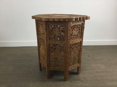 Lot 738 - BURMESE CARVED TABLE