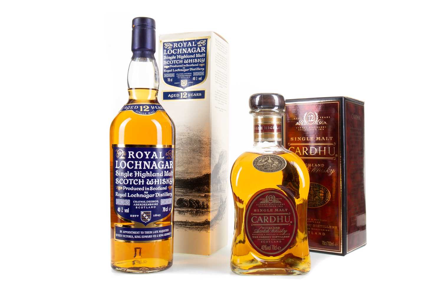 Lot 77 - ROYAL LOCHNAGAR 12 YEAR OLD AND CARDHU 12 YEAR OLD