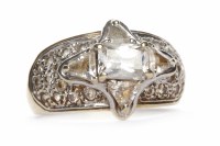 Lot 424 - GEM SET DRESS RING in nine carat gold, size Q,...