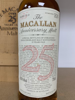 Lot 106 - MACALLAN 1964 25 YEAR OLD ANNIVERSARY MALT 75CL
