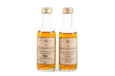 Lot 103 - MACALLAN 1965 18 YEAR OLD AND 10 YEAR OLD 1980S MINIATURES