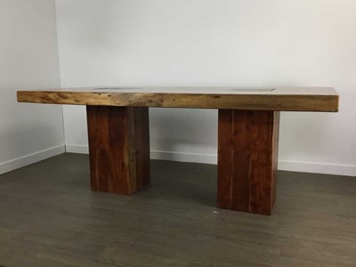 Lot 110A - HARDWOOD DINING TABLE