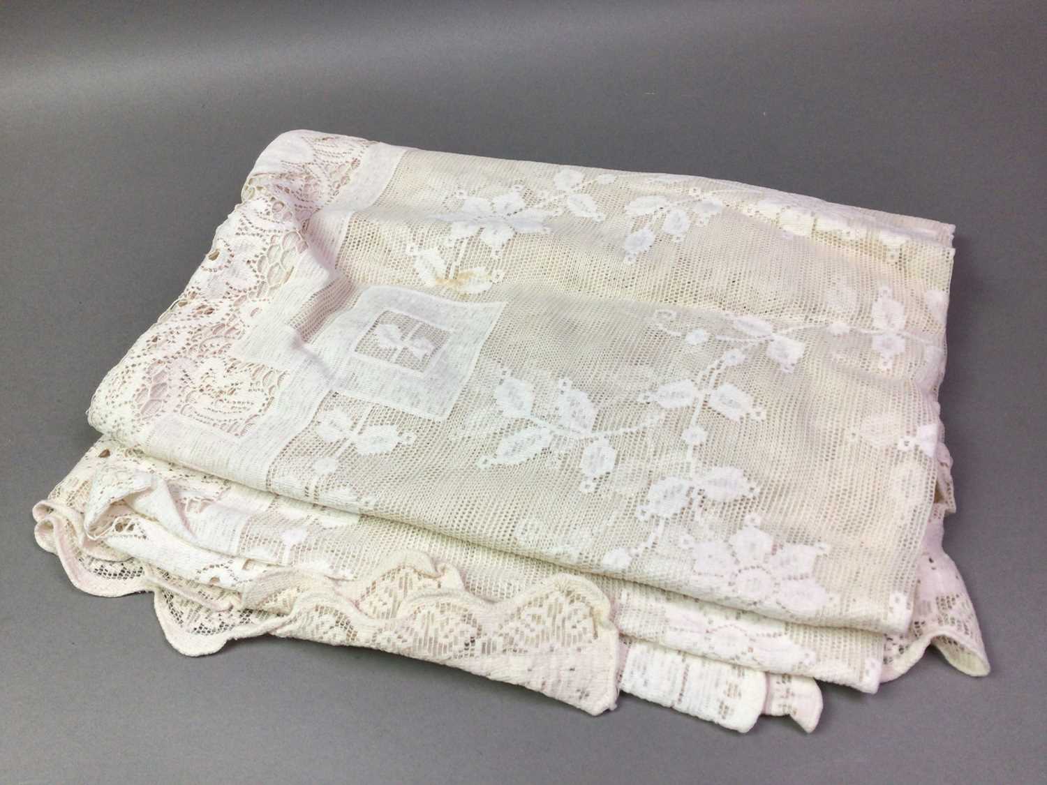 Lot 786 - VICTORIAN STYLE LACE BED COVER