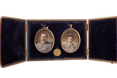 Lot 122A - PAIR OF EDWARDIAN PORTRAIT MINIATURES