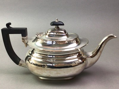 Lot 788 - SILVER PLATED THREE PIECE TEA SERVICE