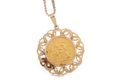 Lot 170 - GEORGE V SOVEREIGN PENDANT ON CHAIN