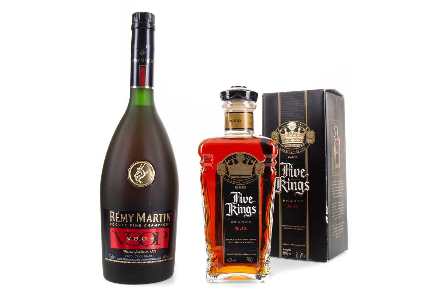 Lot 115 - REMY MARTIN VSOP AND FIVE KINGS XO