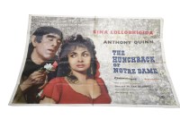 Lot 1399 - THE HUNCHBACK OF NOTRE DAME (1956) QUAD FILM...