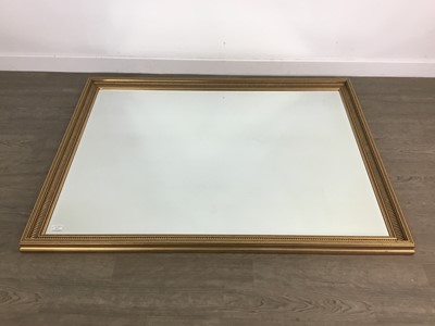 Lot 613 - LARGE GILT FRAME WALL MIRROR