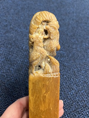 Lot 1118 - CHINESE SOAPSTONE SEAL