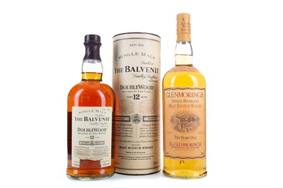 Lot 136 - BALVENIE 12 YEAR OLD DOUBLEWOOD 1L AND GLENMORANGIE 10 YEAR OLD 1L