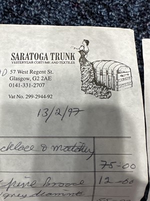 Lot 941 - MADONNA, THREE SETS OF COSTUME JEWELLERY SCREEN WORN IN THE 1996 FILM EVITA