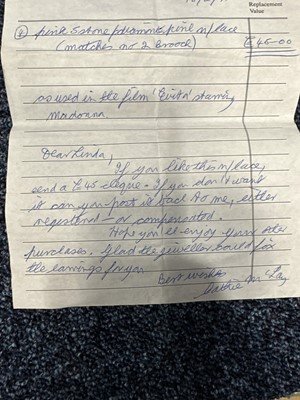 Lot 941 - MADONNA, THREE SETS OF COSTUME JEWELLERY SCREEN WORN IN THE 1996 FILM EVITA