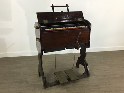 Lot 128 - 19TH CENTURY AMERICAN PORTABLE PEDAL ORGAN