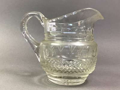 Lot 130 - 19TH CENTURY GLASS WATER JUG