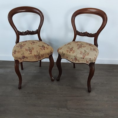 Lot 843 - SET OF FIVE BALLOON BACK CHAIRS