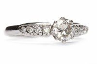 Lot 466 - DIAMOND SOLITAIRE RING the round brilliant cut...