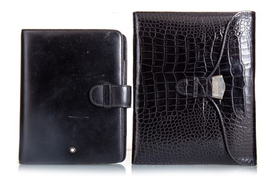 Lot 94 - MONTBLANC, BLACK FAUX-LEATHER ORGANIZER